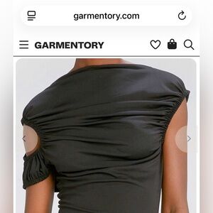 Christopher Kane Black Draped Blouse